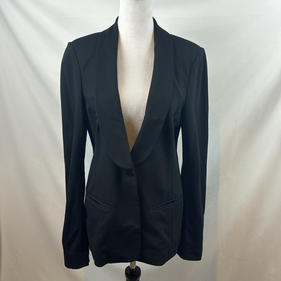 7 For All Mankind Black Casual Single Breast Button-Down Blazer Size‎ L - Picture 3 of 12